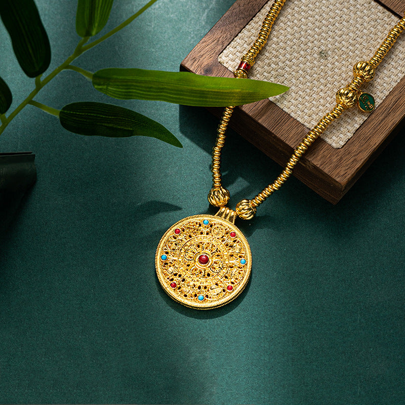 Eight Treasures Compass Necklace