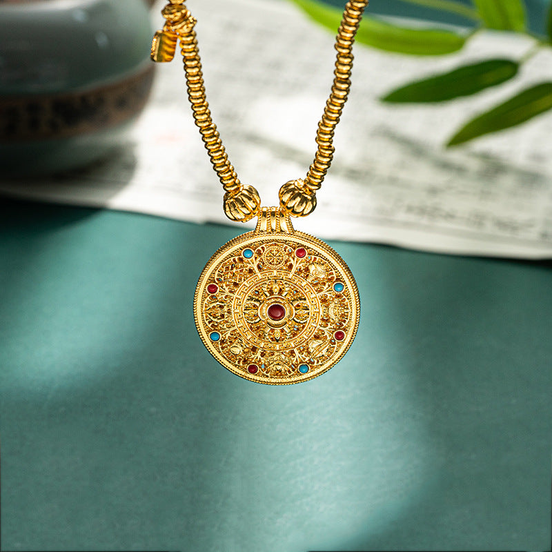 Eight Treasures Compass Necklace
