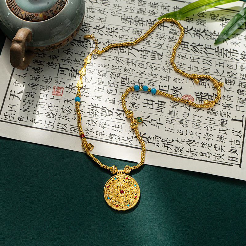 Eight Treasures Compass Necklace